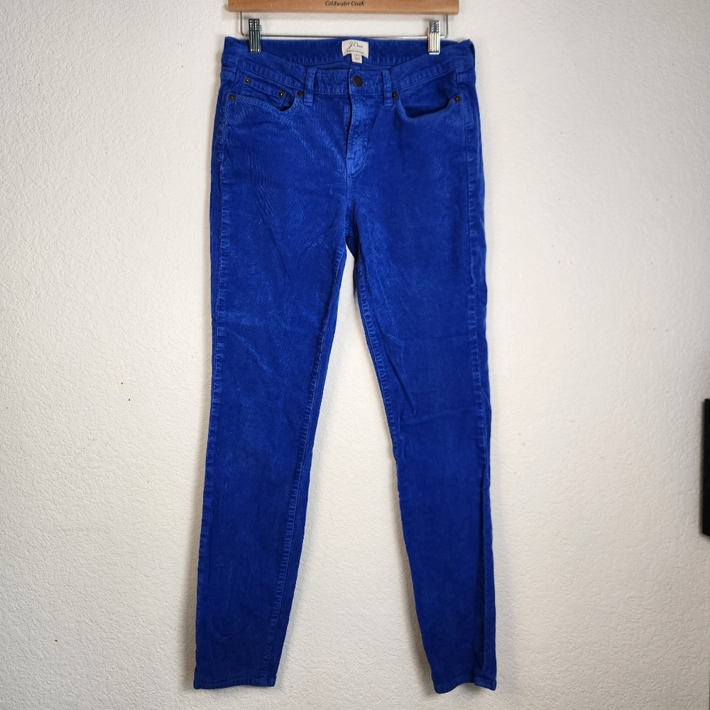 J. Crew Toothpick Corduroy Pants in Royal Blue, Size 29T
